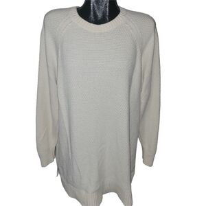 Old Navy Off White Knit Crew Neck Long Sweater XL